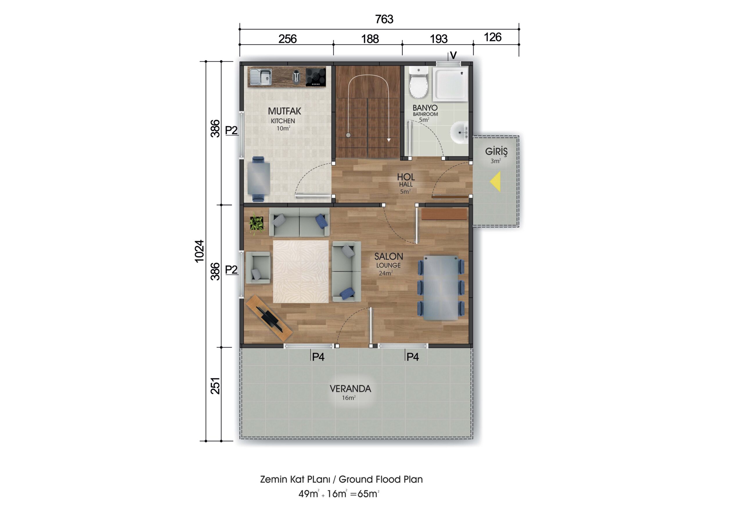 Dublex-Prefabrik-Ev-122m2-ZEMIN-KAT-PLAN-scaled